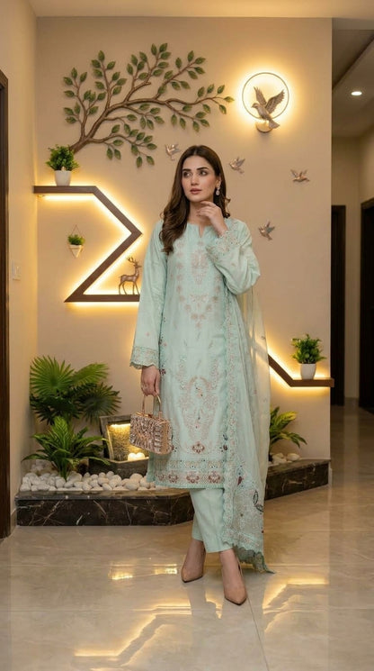 Halima By Anaya Noor Premium Emb Viscose 3PC