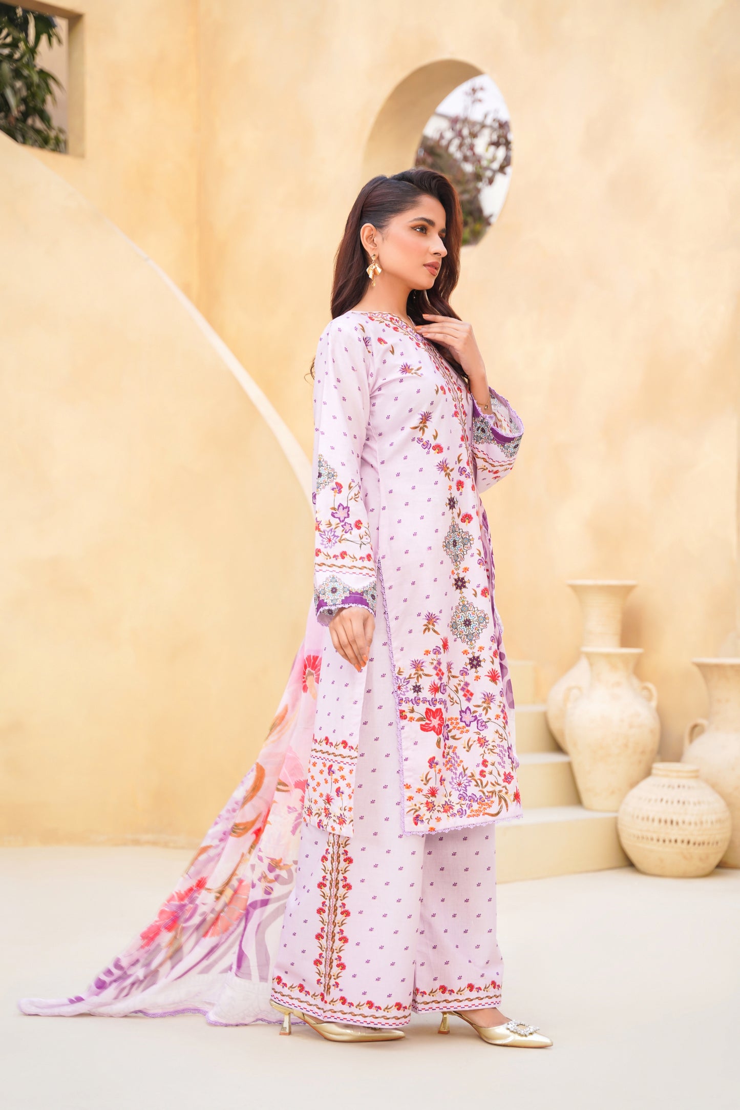 Floral By Anaya Noor Digital Printed Lawn 3PC