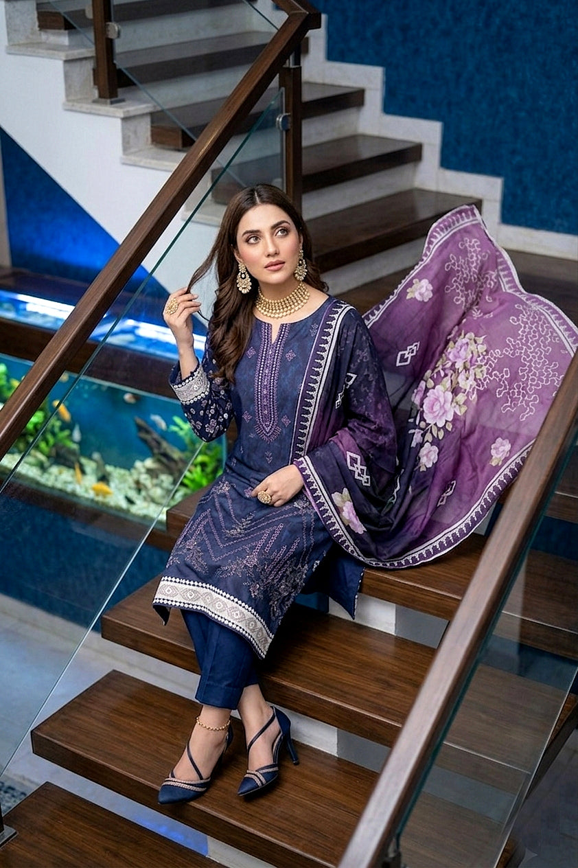 Ravish By Anaya Noor Printed & Emb Lawn 3PC