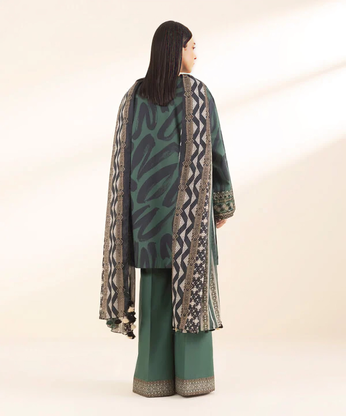 Sapphire Digital Printed Linen 3-PC
