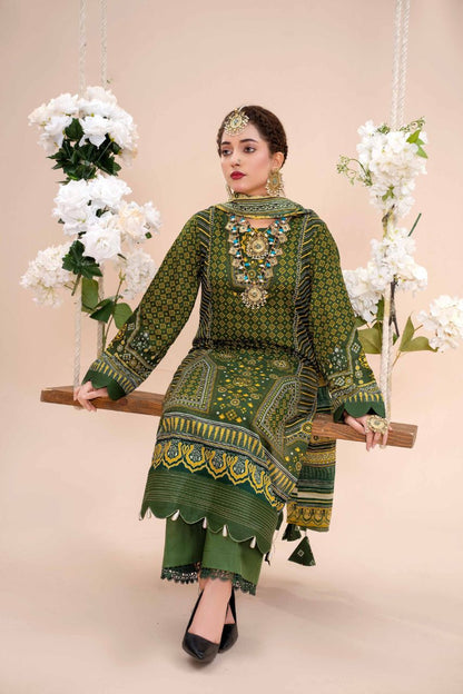 Ajrak By Premium Digital Printed Lawn 3PC