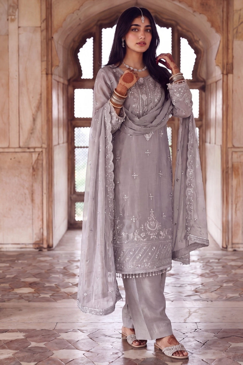 Zebaish By Dressline Luxury Un-Stitched Sheesha Silk Volume 3PC
