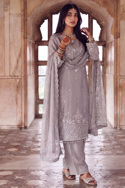 Zebaish By Dressline Luxury Un-Stitched Sheesha Silk Volume 3PC