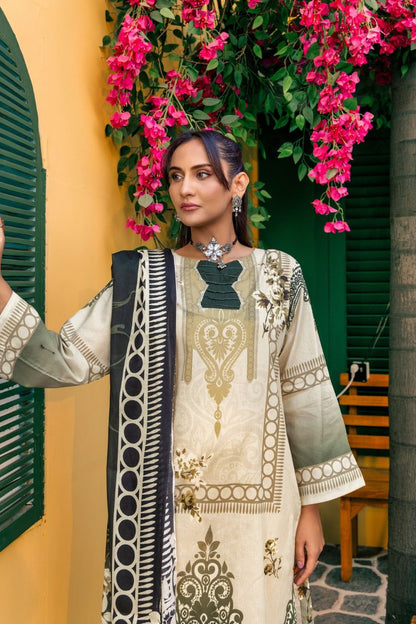 Rahat By Janan Digital Printed Lawn 3PC