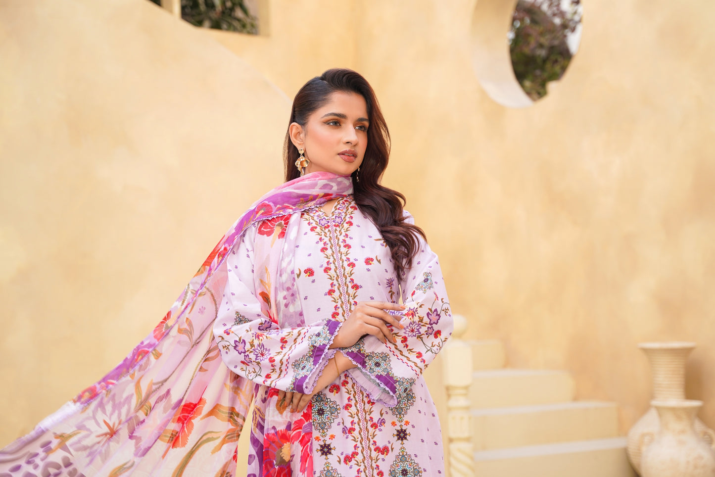 Floral By Anaya Noor Digital Printed Lawn 3PC
