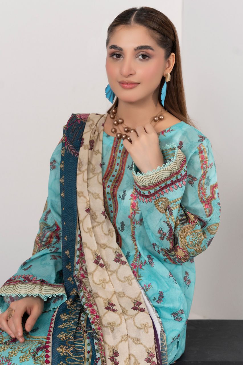 Mojo Berry By Marooj Digital Printed Lawn 3PC