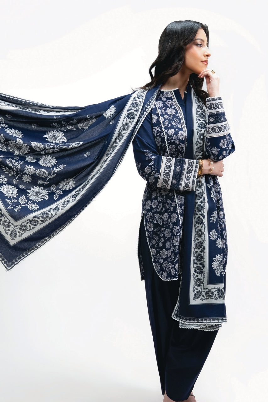 Raqs By Uneq Digital Printed Cotton Viscose 3PC
