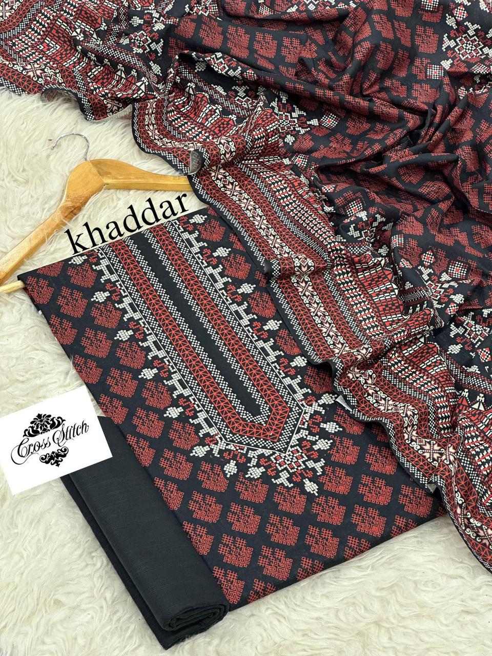Cross Stitch Printed Khaddar 3PC