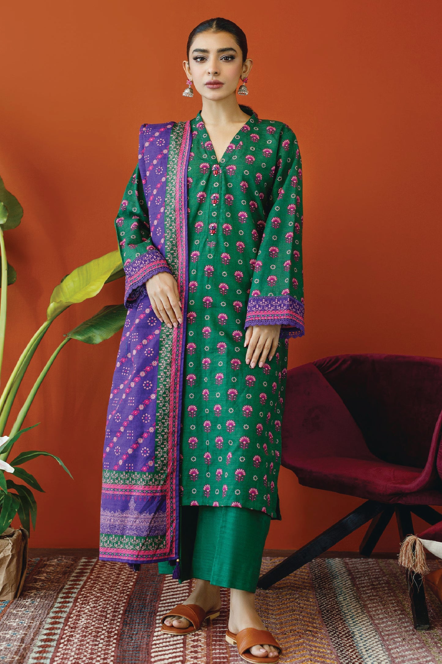 Orient Digital Printed Lawn 3PC