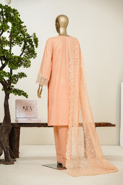Aifa Luxury Emb Laserkari Dyed Lawn 3PC