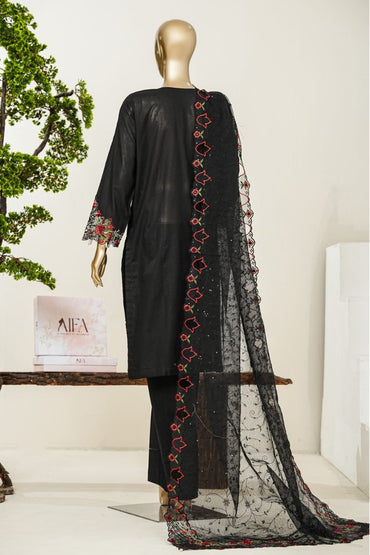 Aifa Luxury Emb Laserkari Dyed Lawn 3PC