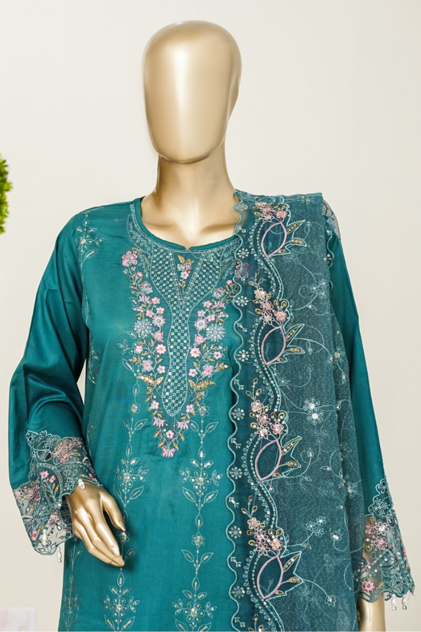 Aifa Luxury Emb Laserkari Dyed Lawn 3PC