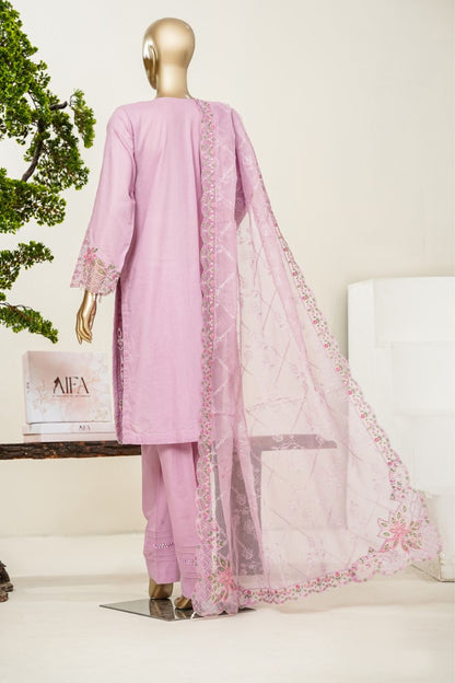 Aifa Luxury Emb Laserkari Dyed Lawn 3PC