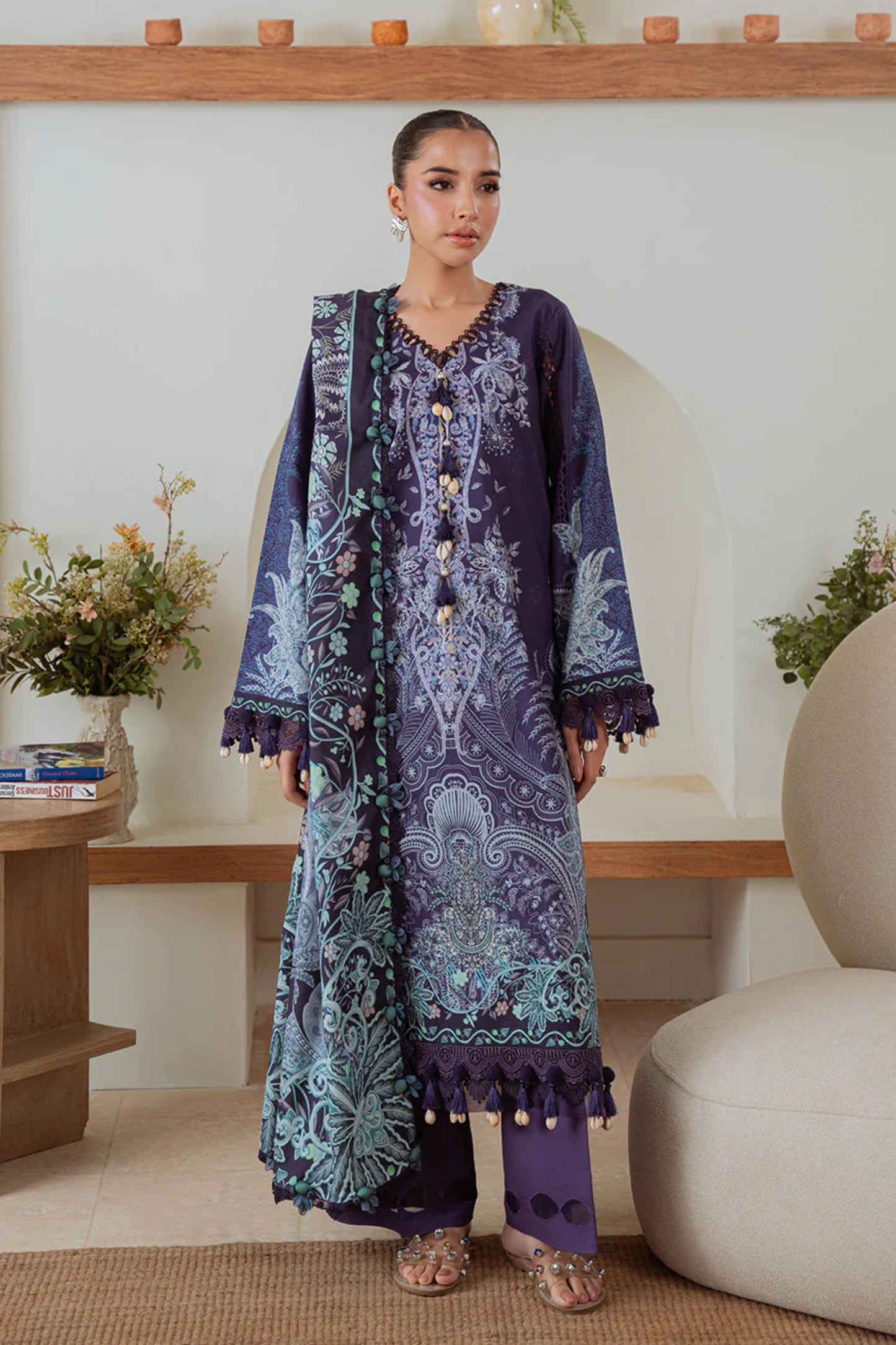 Urbane By Jade Digital Classic Printed Lawn 3PC