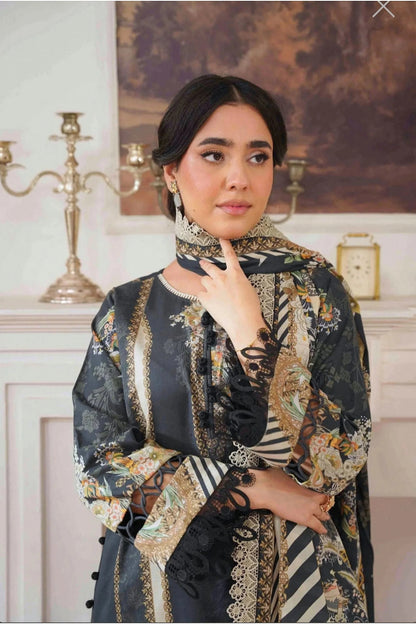 Urbane By Jade Digital Classic Printed Lawn 3PC