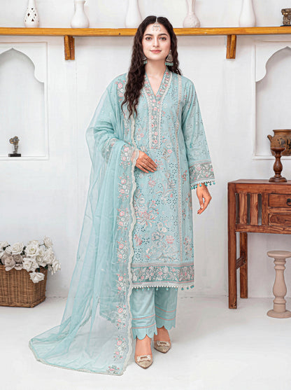 Maria B Luxury Embroidered Chikenkari Lawn 3PC