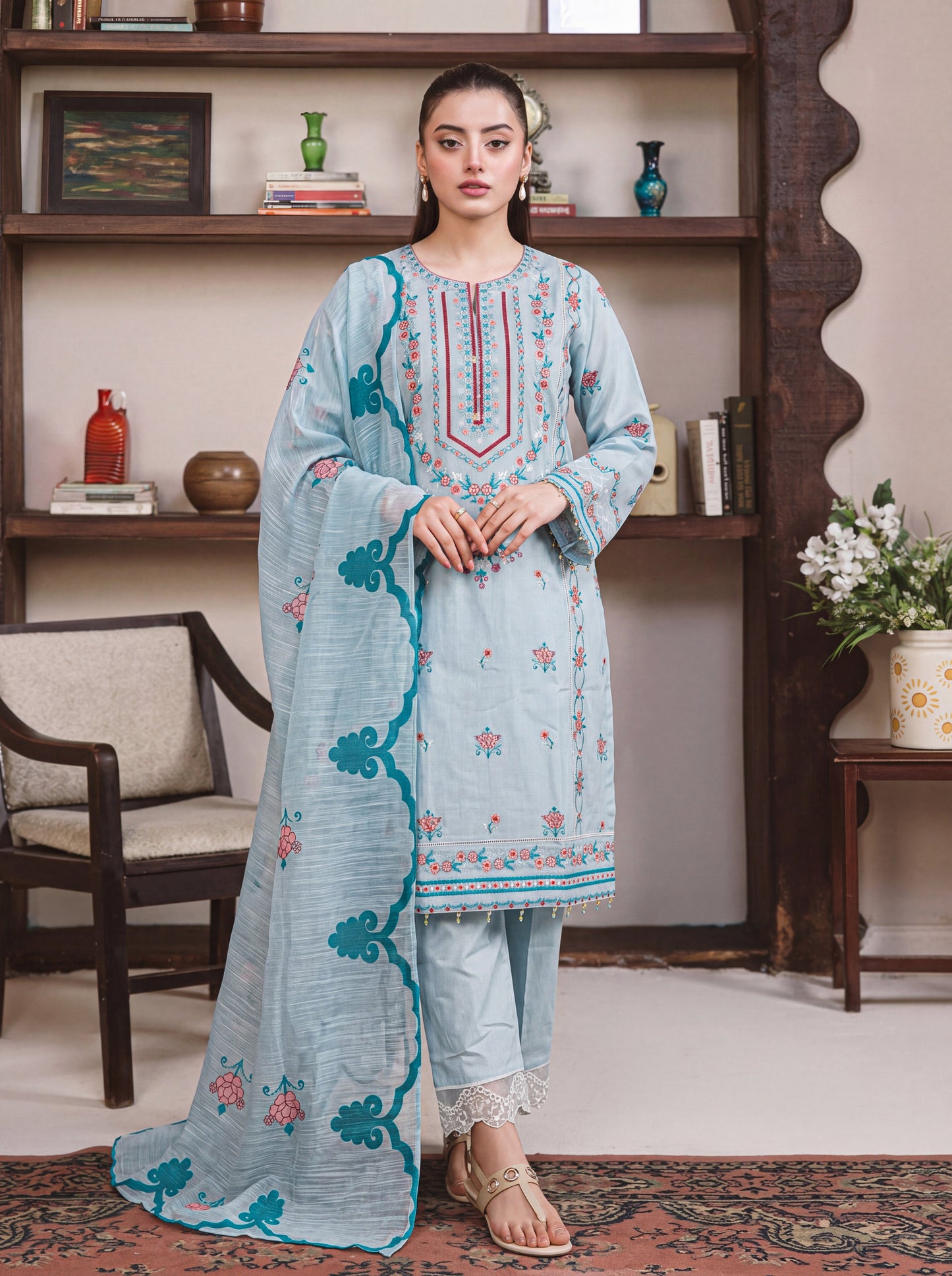 Mirari Luxury Embroidered Lawn 3PC