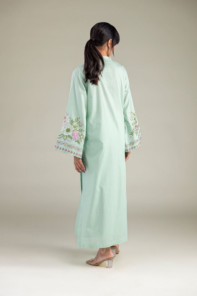Khaadi Plain Embroidered Stitched Lawn 3PC
