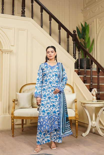Moco By Anaya Noor Emb & Digital Printed Lawn 3PC