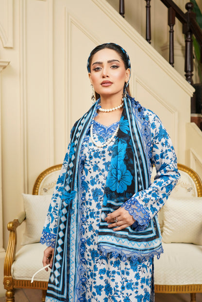 Moco By Anaya Noor Emb & Digital Printed Lawn 3PC