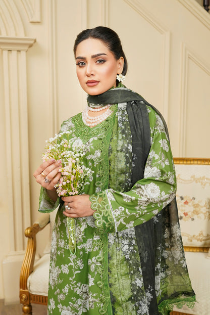 Moco By Anaya Noor Emb & Digital Printed Lawn 3PC