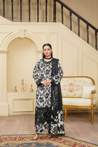 Moco By Anaya Noor Emb & Digital Printed Lawn 3PC