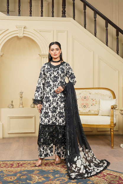 Moco By Anaya Noor Emb & Digital Printed Lawn 3PC