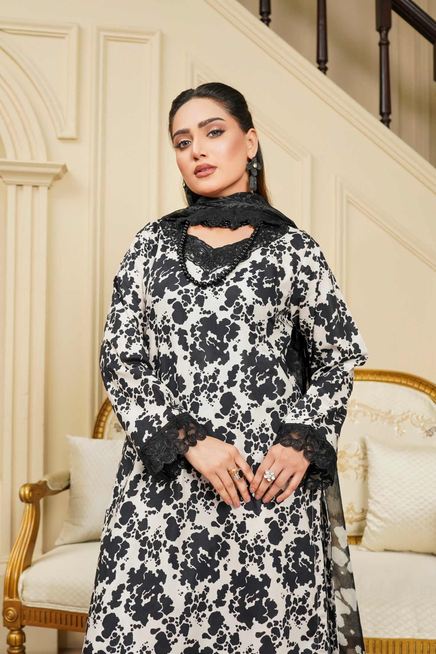 Moco By Anaya Noor Emb & Digital Printed Lawn 3PC