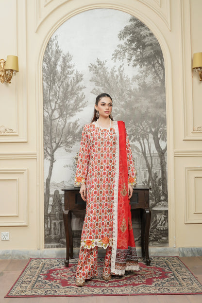 Moco By Anaya Noor Emb & Digital Printed Lawn 3PC