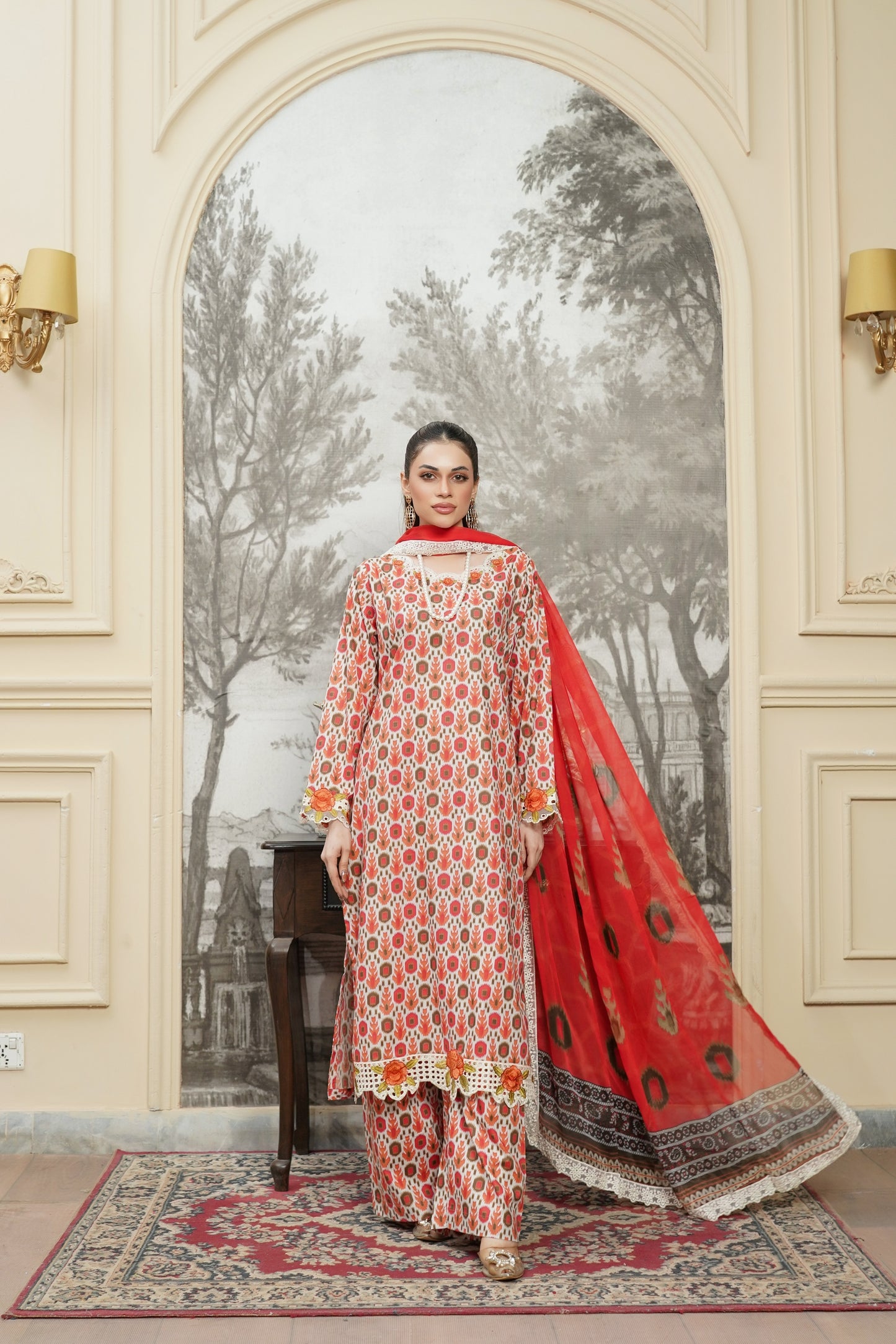 Moco By Anaya Noor Emb & Digital Printed Lawn 3PC