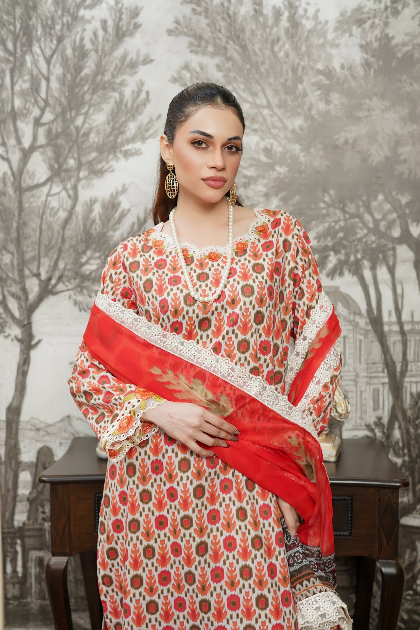 Moco By Anaya Noor Emb & Digital Printed Lawn 3PC