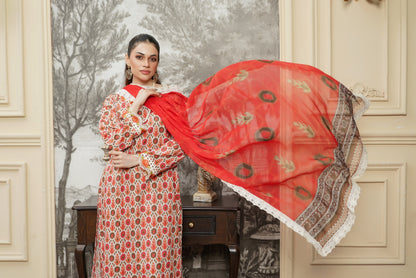 Moco By Anaya Noor Emb & Digital Printed Lawn 3PC