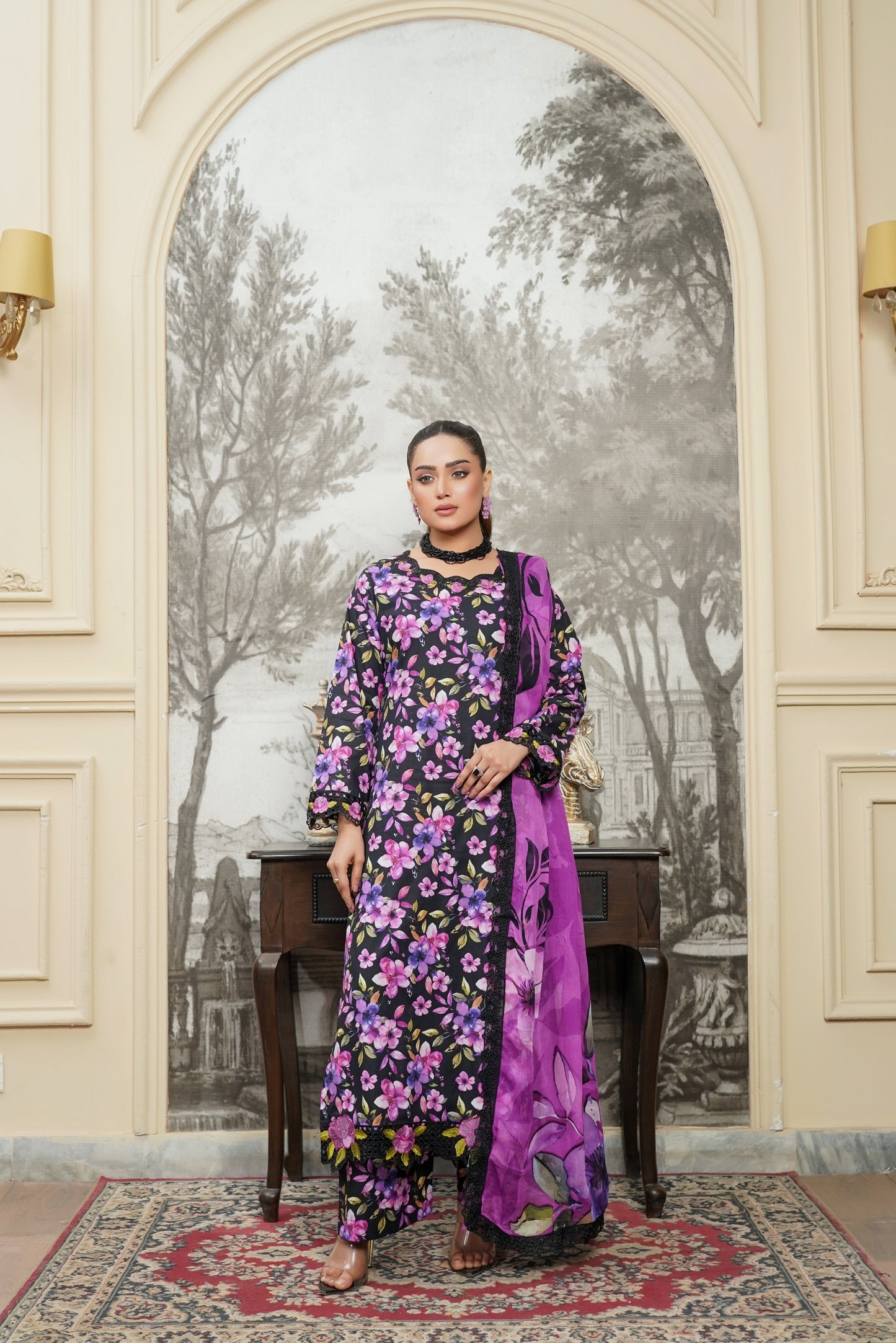 Moco By Anaya Noor Emb & Digital Printed Lawn 3PC