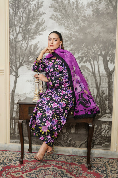 Moco By Anaya Noor Emb & Digital Printed Lawn 3PC
