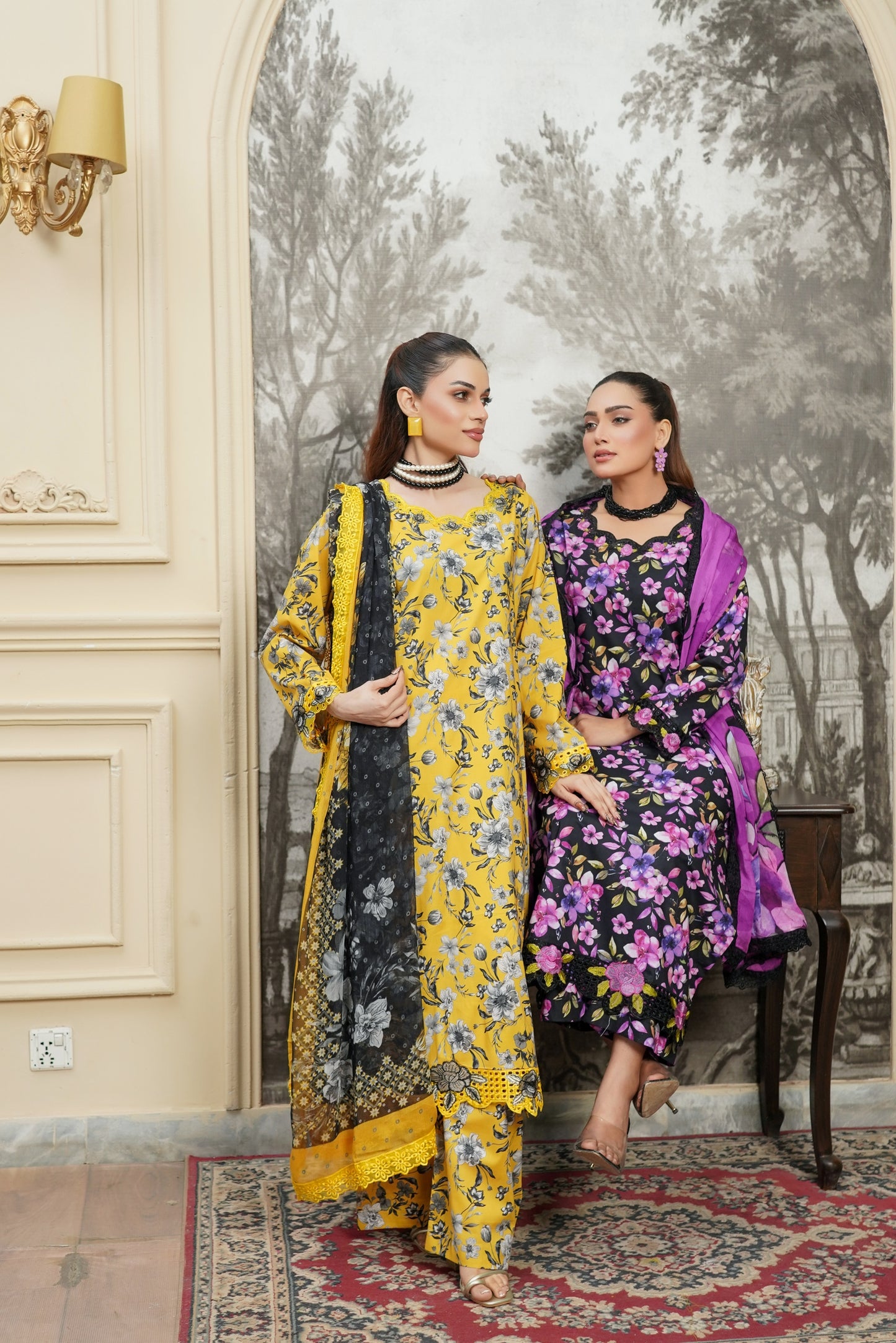 Moco By Anaya Noor Emb & Digital Printed Lawn 3PC