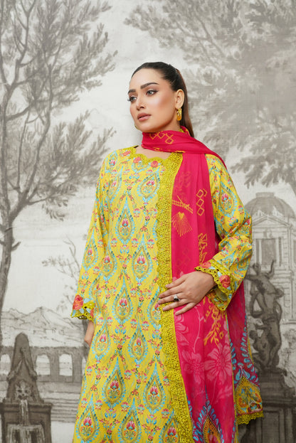 Moco By Anaya Noor Emb & Digital Printed Lawn 3PC