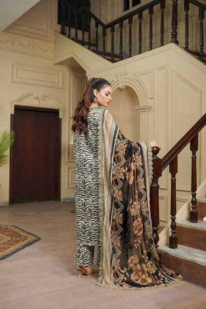 Moco By Anaya Noor Emb & Digital Printed Lawn 3PC