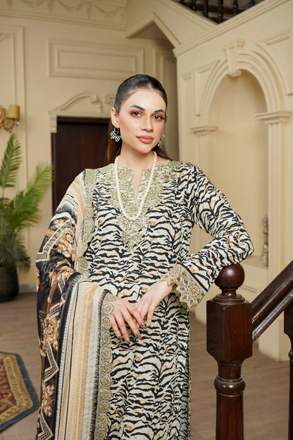 Moco By Anaya Noor Emb & Digital Printed Lawn 3PC