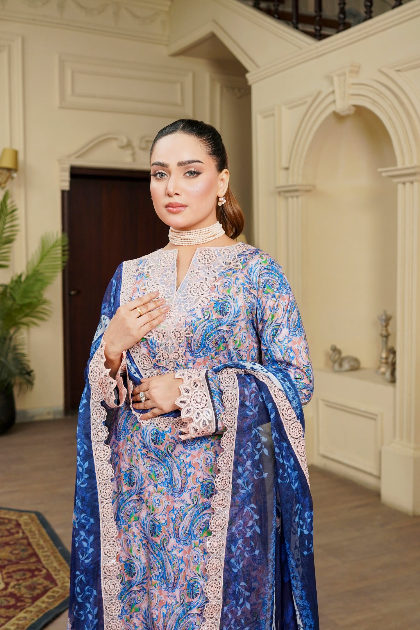 Moco By Anaya Noor Emb & Digital Printed Lawn 3PC