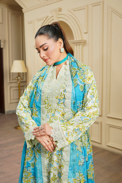 Moco By Anaya Noor Emb & Digital Printed Lawn 3PC
