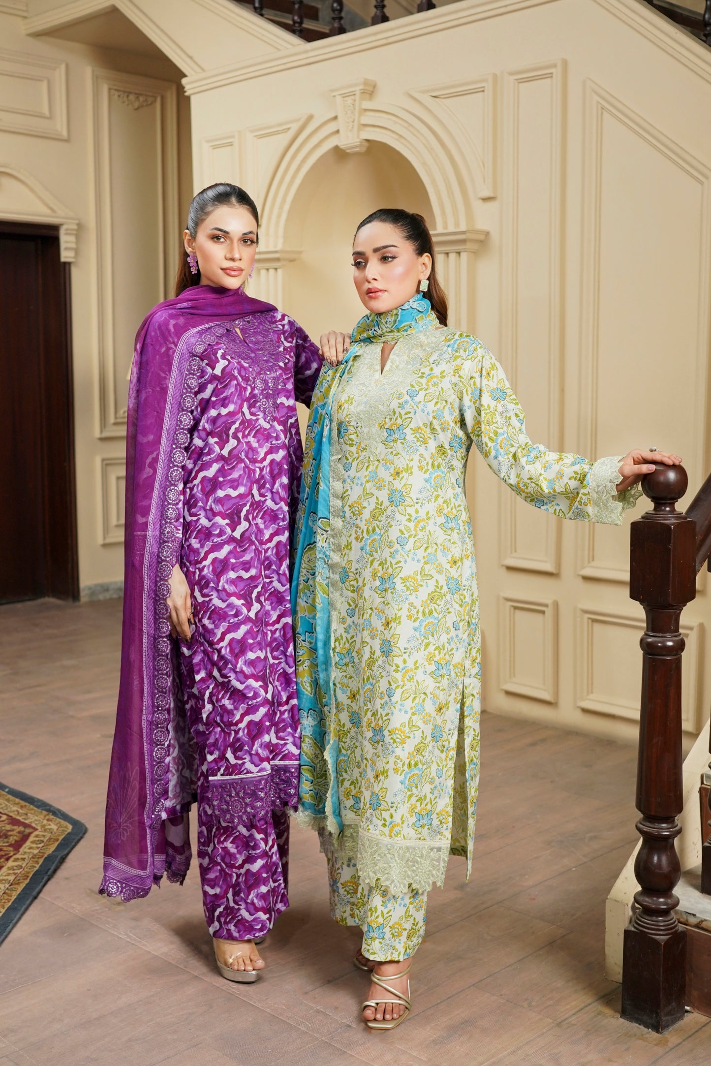 Moco By Anaya Noor Emb & Digital Printed Lawn 3PC