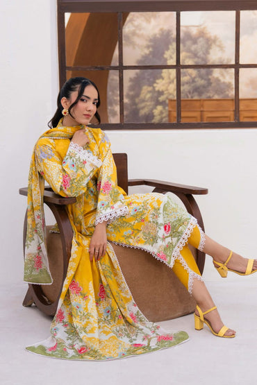 Yakin By Asifa Digital Printed Lawn 3PC
