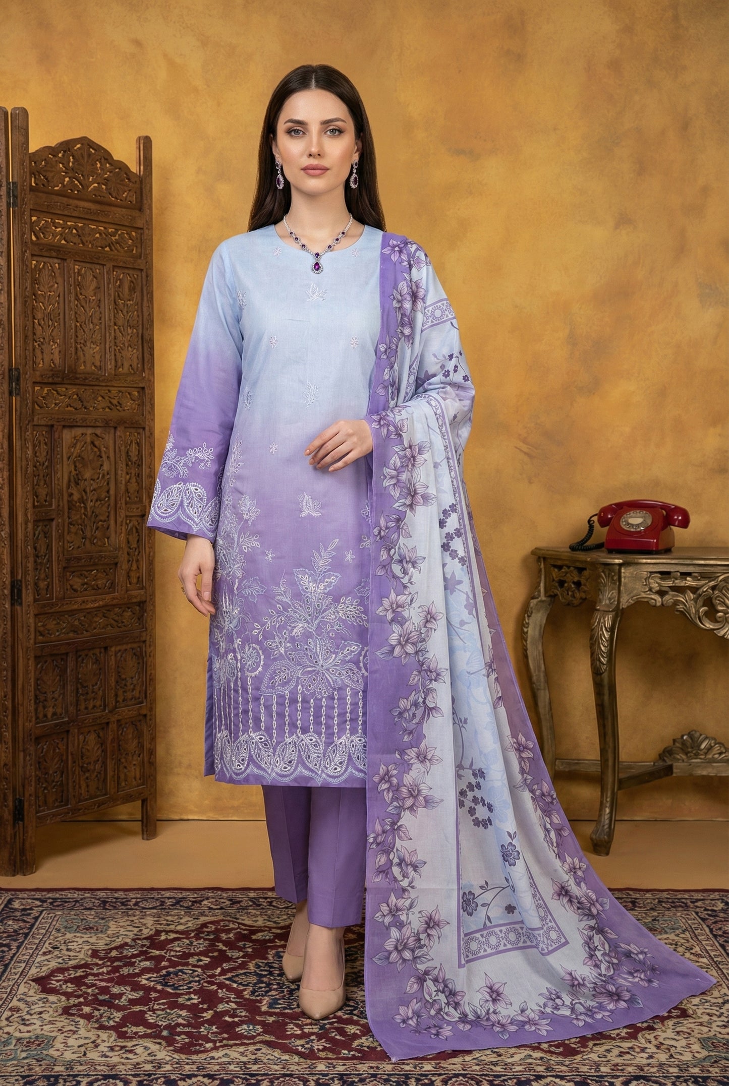 Noori By Anaya Noor Luxury Embroidered Lawn 3PC