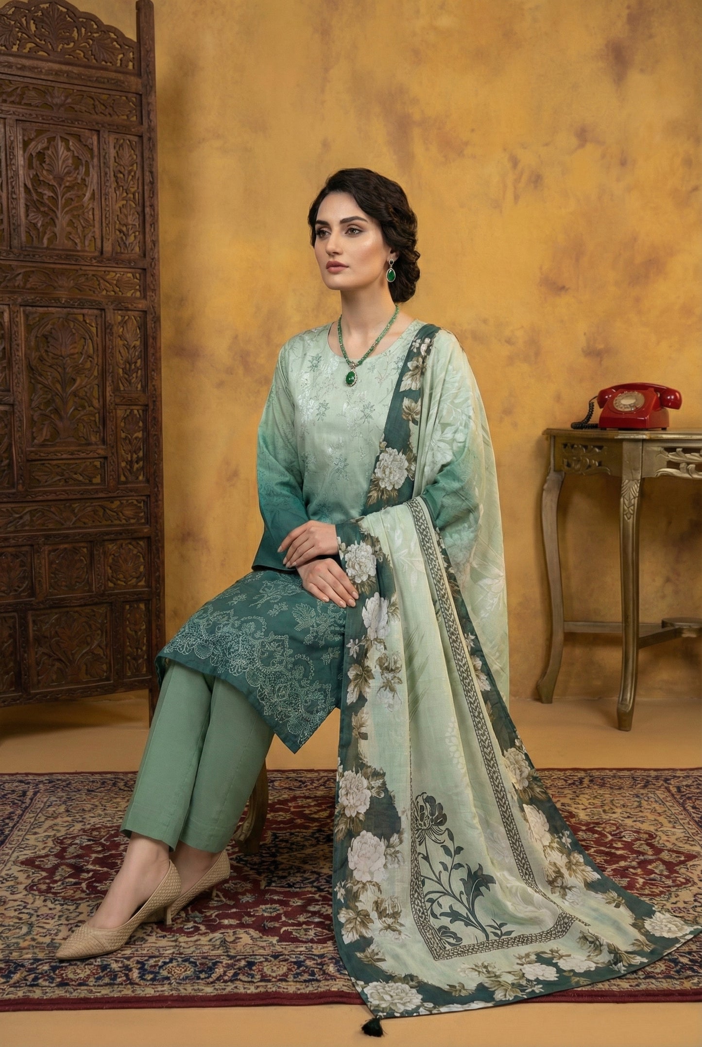 Noori By Anaya Noor Luxury Embroidered Lawn 3PC