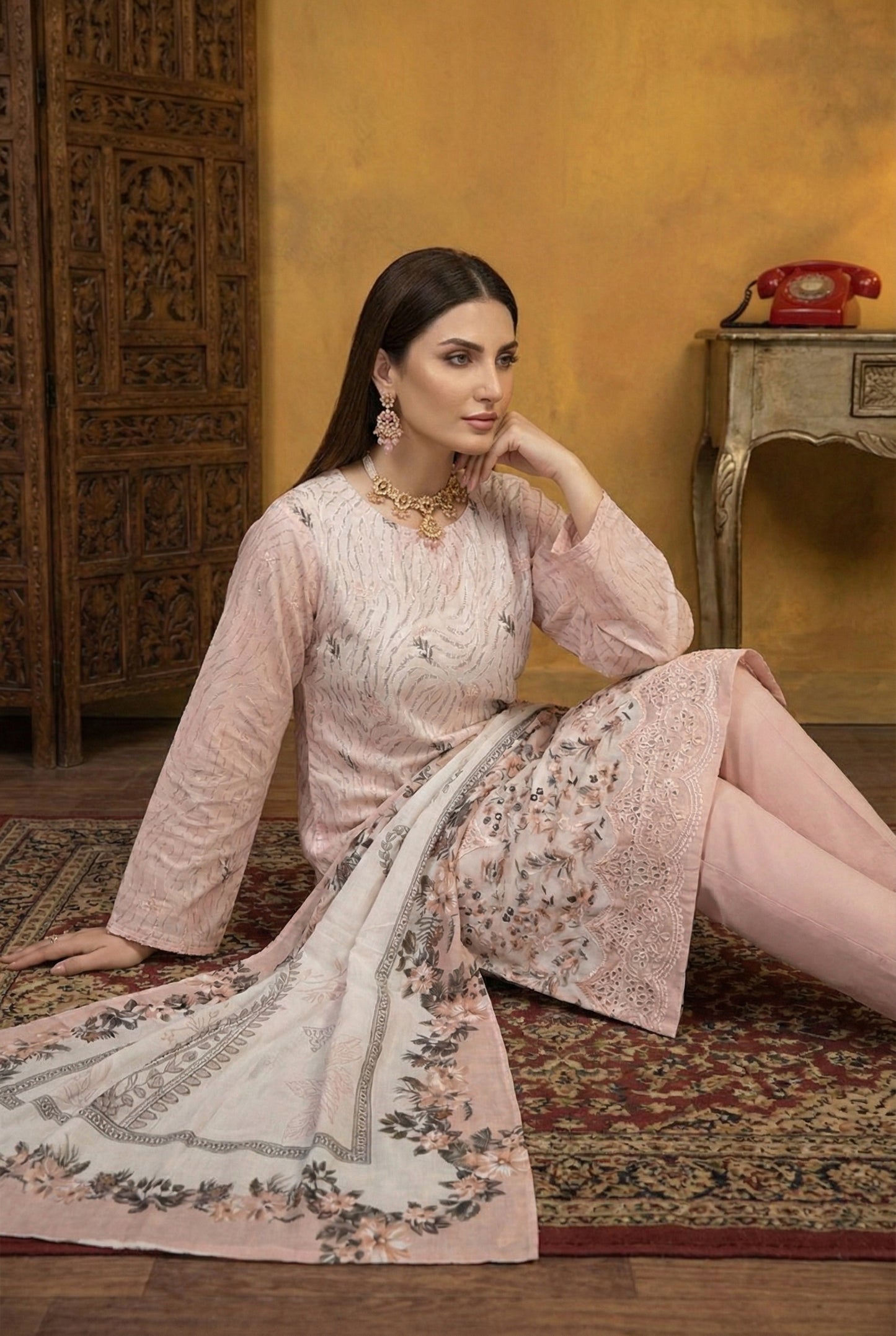 Monaliza By Anaya Noor Luxury Embroidered Lawn 3PC