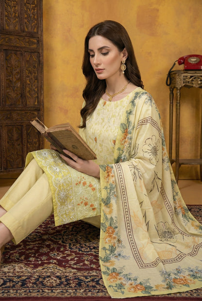 Monaliza By Anaya Noor Luxury Embroidered Lawn 3PC