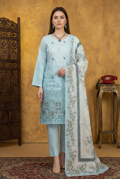 Monaliza By Anaya Noor Luxury Embroidered Lawn 3PC
