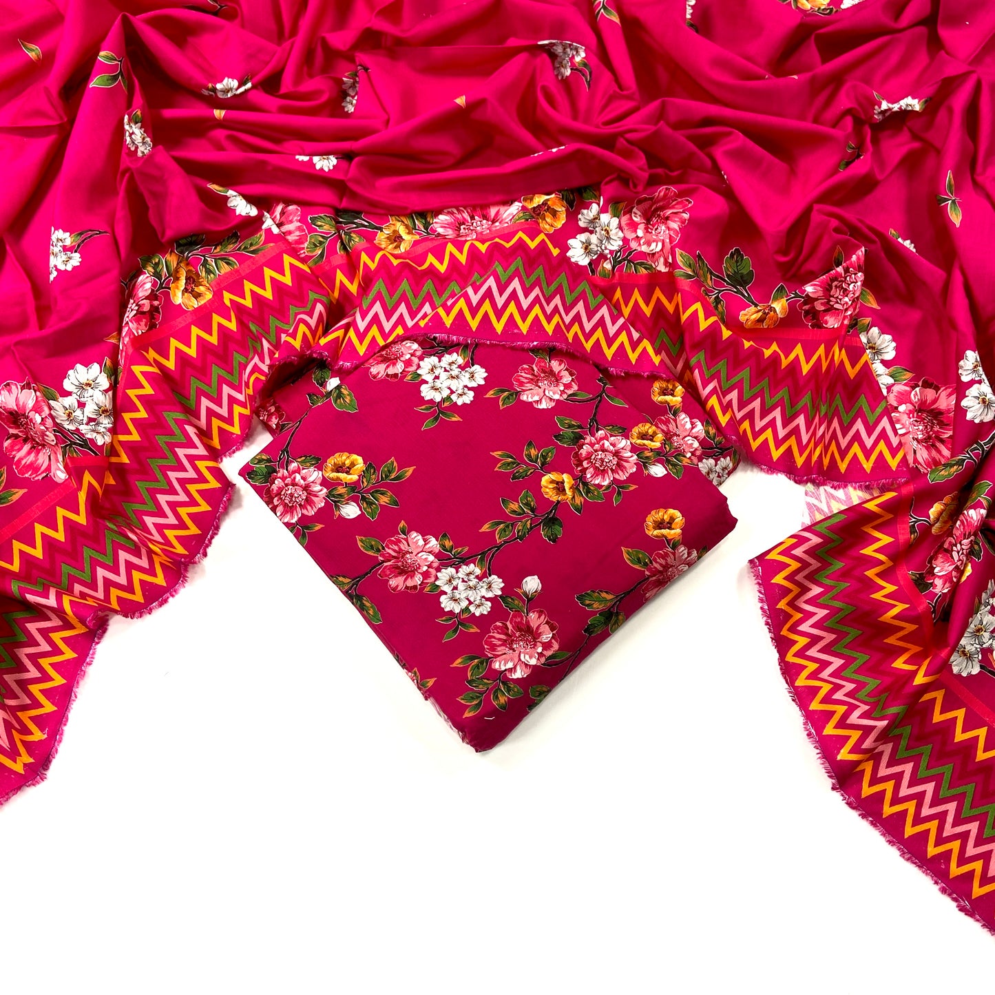 Anaya Noor Printed Bana Dora Slub Linen 3PC