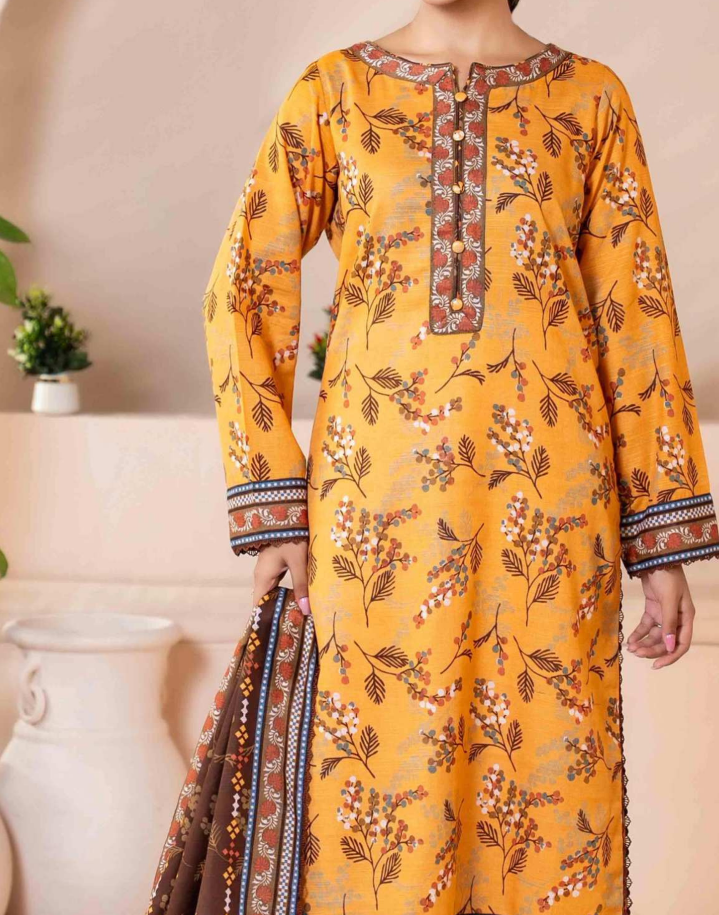 Mehnaz Airjet Printed Khaddar 3PC