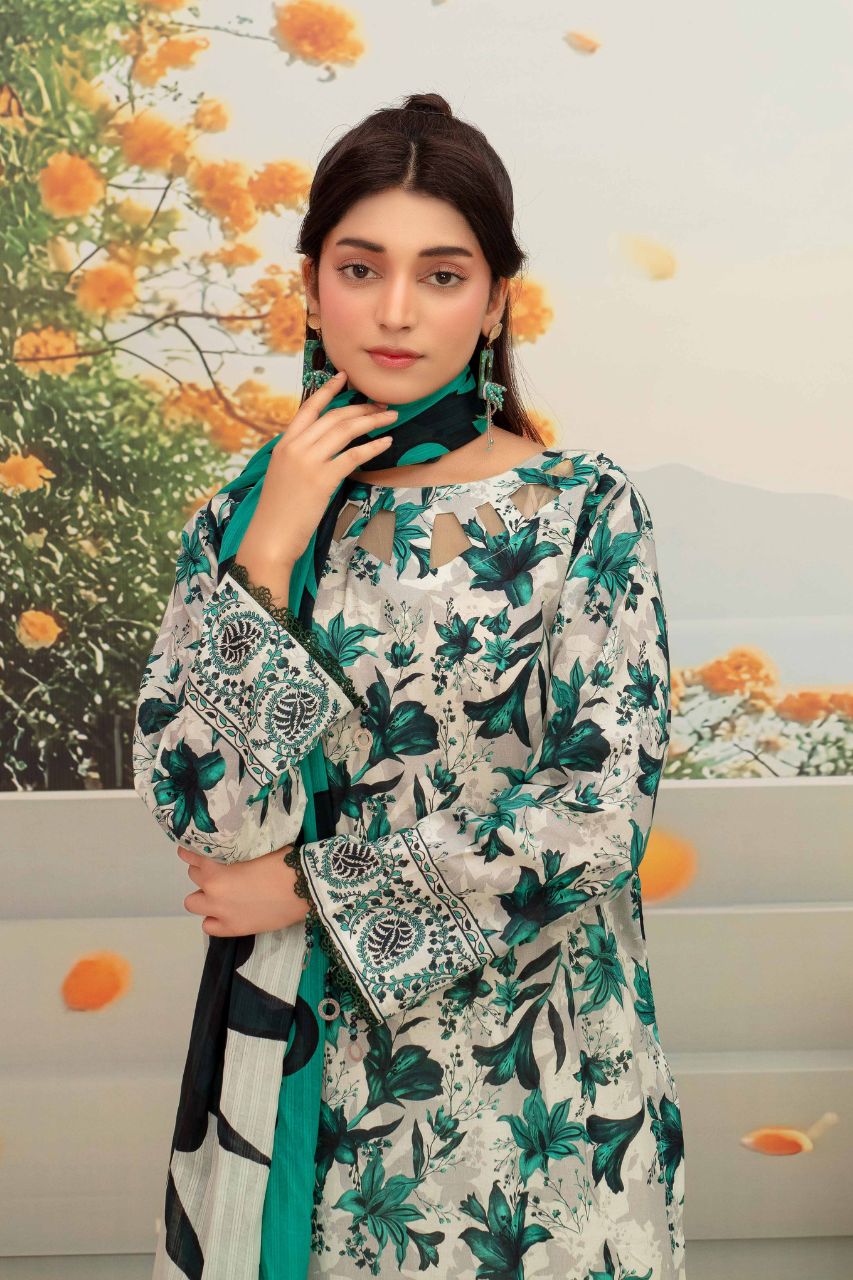 Fabiha By Feroza Digital Printed Lawn 3PC